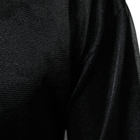 Dolce & Gabbana Black Polyester Pullover Sweatshirt Sweater