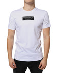 Dolce & Gabbana White Cotton DG Applique Casual T-shirt