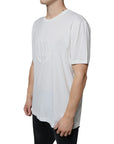 Dolce & Gabbana White Logo Embossed Cotton Crewneck T-shirt