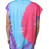 Dolce & Gabbana Multicolor Tie Dye Cotton Sleeveless T-shirt