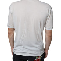 Dolce & Gabbana White Angel Crown Print Crew Neck T-shirt