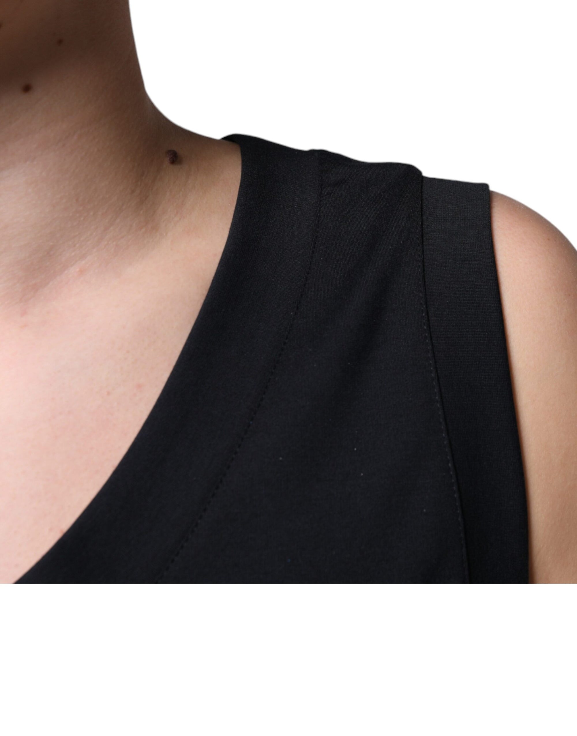 Dolce &amp; Gabbana Black Cotton Born To Be Free Sleeveless T-shirt