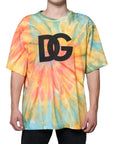 Dolce & Gabbana Multicolor Tie-Dye Logo Cotton T-shirt