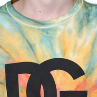 Dolce & Gabbana Multicolor Tie-Dye Logo Cotton T-shirt