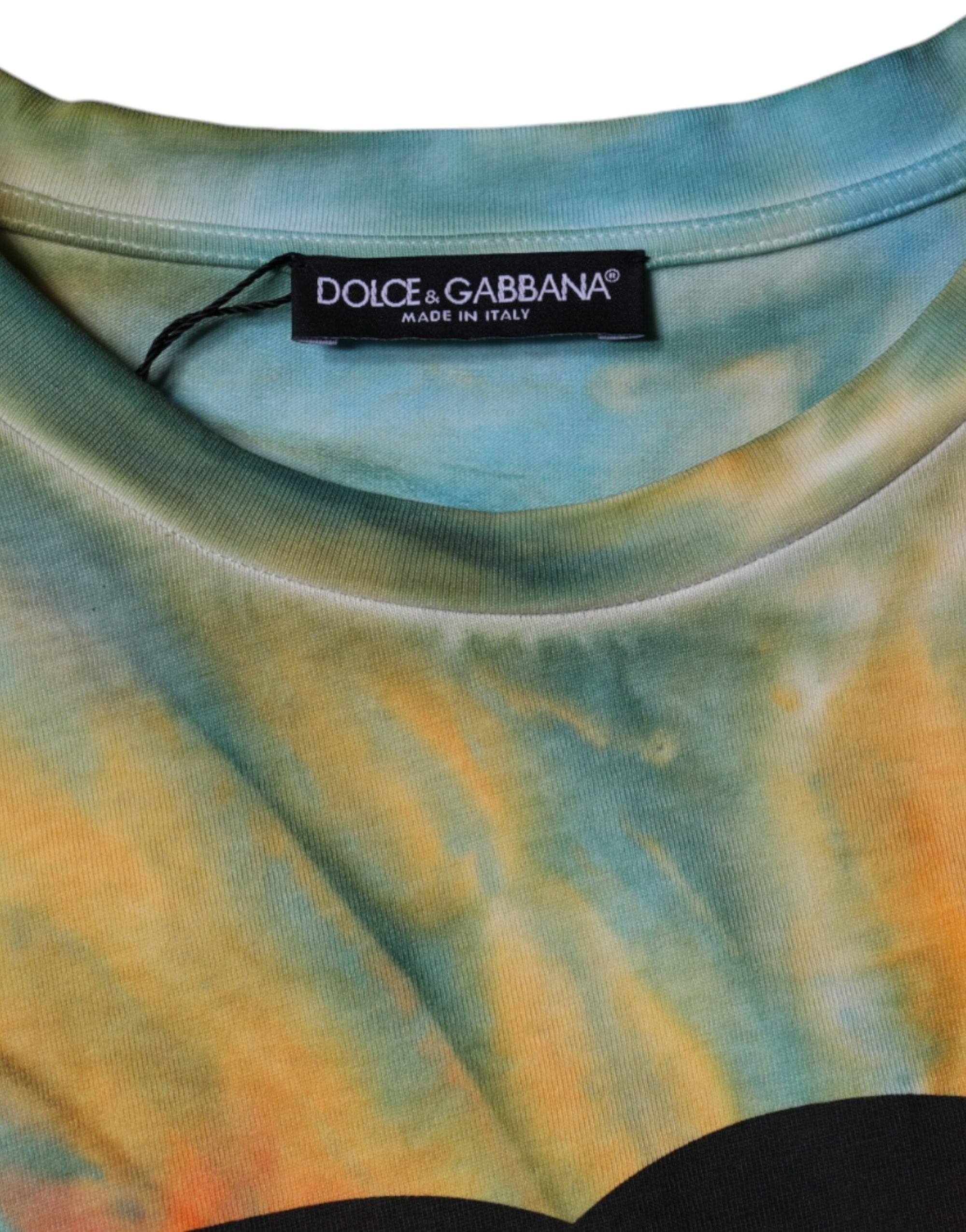 Dolce &amp; Gabbana Multicolor Tie-Dye Logo Cotton T-shirt