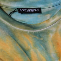 Dolce & Gabbana Multicolor Tie-Dye Logo Cotton T-shirt