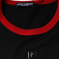 Dolce & Gabbana Black EDEN Patch Cotton Crew Neck T-shirt