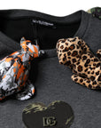 Dolce & Gabbana Gray Camouflage Animal Stuff Cotton T-shirt