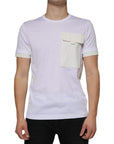 Dolce & Gabbana White Cotton Pocket Short Sleeves T-shirt
