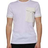 Dolce & Gabbana White Cotton Pocket Short Sleeves T-shirt