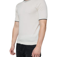 Dolce & Gabbana Off White Cashmere Short Sleeves T-shirt