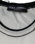 Dolce & Gabbana Off White Cashmere Short Sleeves T-shirt