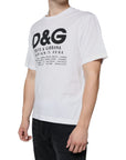 Dolce & Gabbana White Cotton DG Logo Print Casual T-shirt