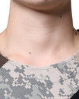 Dolce & Gabbana Multicolor Camouflage Patchwork DG Royal T-shirt