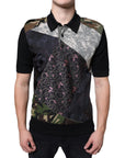 Dolce & Gabbana Multicolor Camouflage Patchwork Silk Polo T-shirt