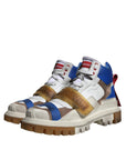 Dolce & Gabbana Multicolor Leather Trekking Sneakers Boots Shoes
