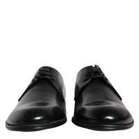 Dolce & Gabbana Black Leather Derby Formal Dress Shoes