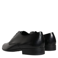 Dolce & Gabbana Black Leather Derby Formal Dress Shoes