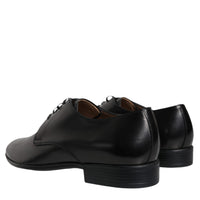 Dolce & Gabbana Black Leather Derby Formal Dress Shoes