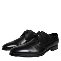 Dolce & Gabbana Black Leather Derby Formal Dress Shoes