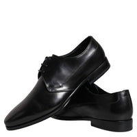 Dolce & Gabbana Black Leather Derby Formal Dress Shoes