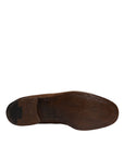 Dolce & Gabbana Brown Calf Hair Leather Loafers Formal Dress Shoes