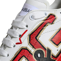 Dolce & Gabbana White Daymaster Hand Painted Sneakers Shoes