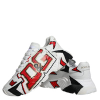 Dolce & Gabbana White Daymaster Hand Painted Sneakers Shoes