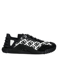 Dolce & Gabbana Black Logo Lace Up Low Top NS1 Sneakers Shoes