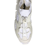 Dolce & Gabbana White Mesh Sorrento Trekking Sneakers Shoes