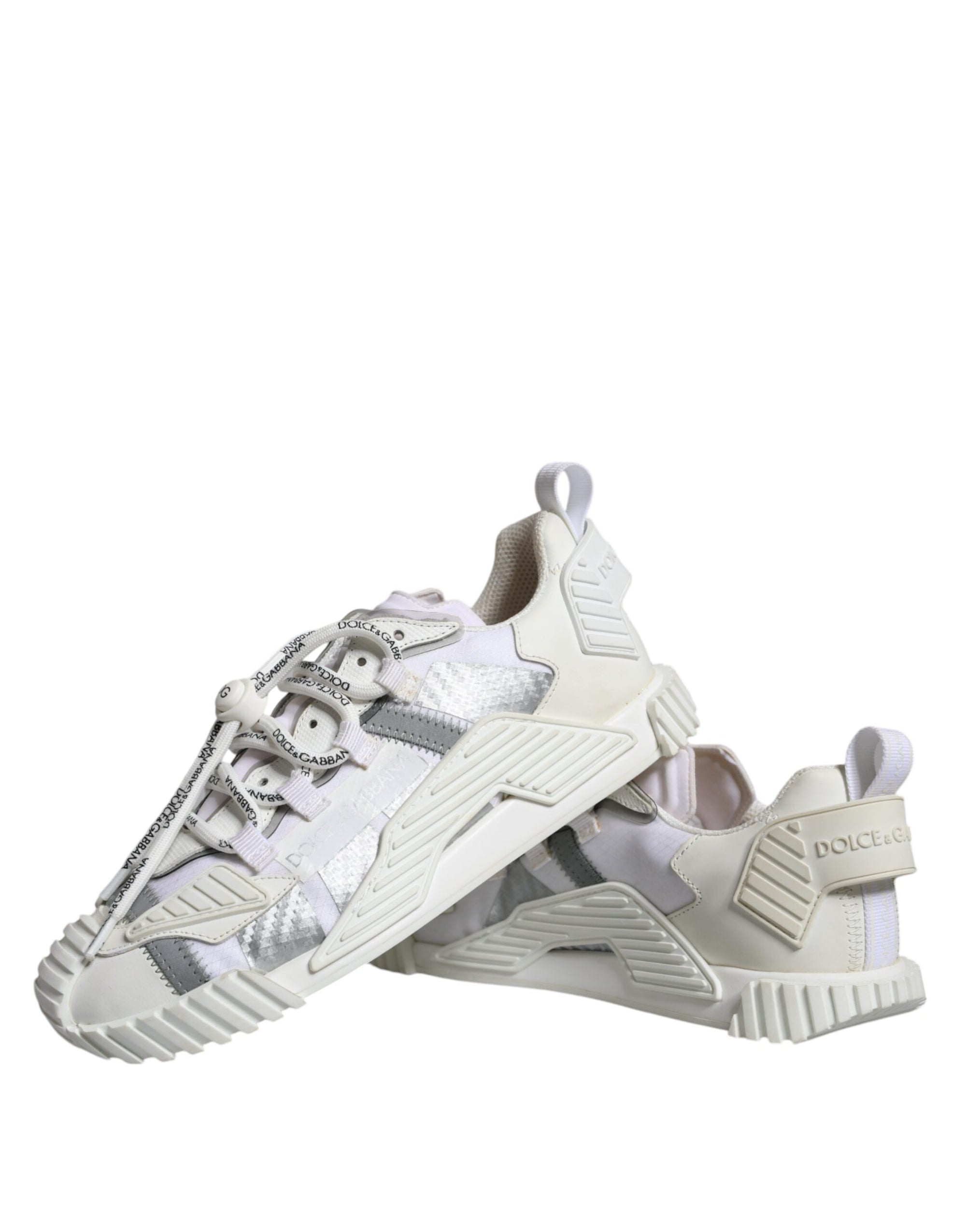 Dolce &amp; Gabbana White Lace Up Low Top NS1 Sneakers Shoes