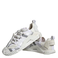 Dolce & Gabbana White Lace Up Low Top NS1 Sneakers Shoes