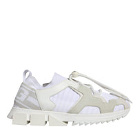 Dolce & Gabbana White Mesh Sorrento Trekking Sneakers Shoes