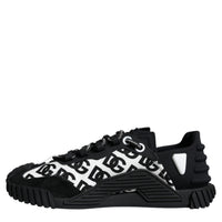 Dolce & Gabbana Black Logo Lace Up Low Top NS1 Sneakers Shoes