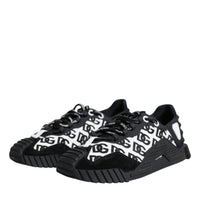 Dolce & Gabbana Black Logo Lace Up Low Top NS1 Sneakers Shoes