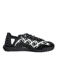 Dolce & Gabbana Black Logo Lace Up Low Top NS1 Sneakers Shoes