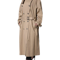 Dolce & Gabbana Khaki Double Breasted Trench Coat Jacket