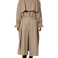 Dolce & Gabbana Khaki Double Breasted Trench Coat Jacket