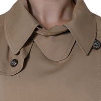 Dolce & Gabbana Khaki Double Breasted Trench Coat Jacket