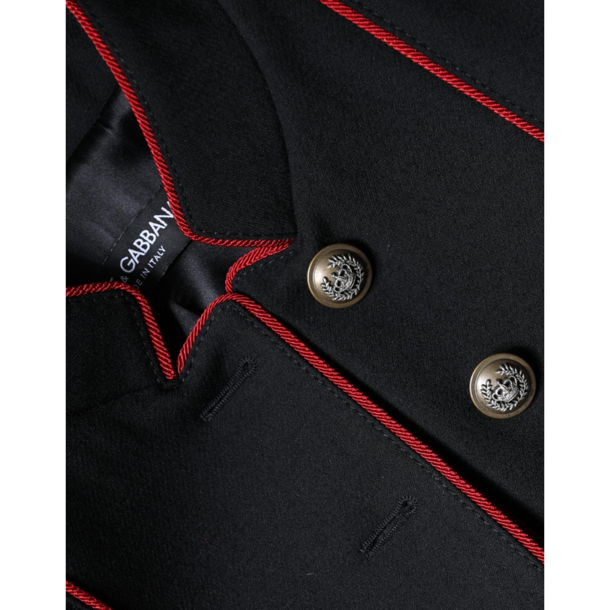 Dolce &amp; Gabbana Black Single Breasted Trench Coat Jacket