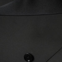 Dolce & Gabbana Black Polyester Double Breasted Coat Jacket