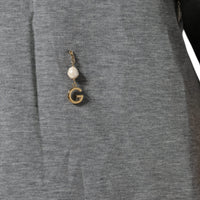 Dolce & Gabbana Gray Cotton Blend Embellished Tee T-shirt