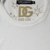 Dolce & Gabbana White Cotton Crew Neck Short Sleeve T-shirt