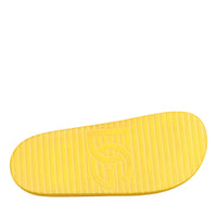 Dolce & Gabbana Yellow Rubber Slides Sandals Beachwear Shoes