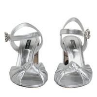 Dolce & Gabbana Silver Mirror Heels KEIRA Sandals Shoes