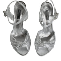 Dolce & Gabbana Silver Mirror Heels KEIRA Sandals Shoes