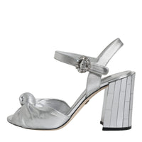 Dolce & Gabbana Silver Mirror Heels KEIRA Sandals Shoes