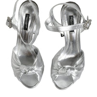 Dolce & Gabbana Silver Mirror Heels KEIRA Sandals Shoes