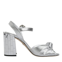 Dolce & Gabbana Silver Mirror Heels KEIRA Sandals Shoes