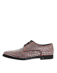 Dolce & Gabbana Brown Strass Embellished Derby Dress Shoes